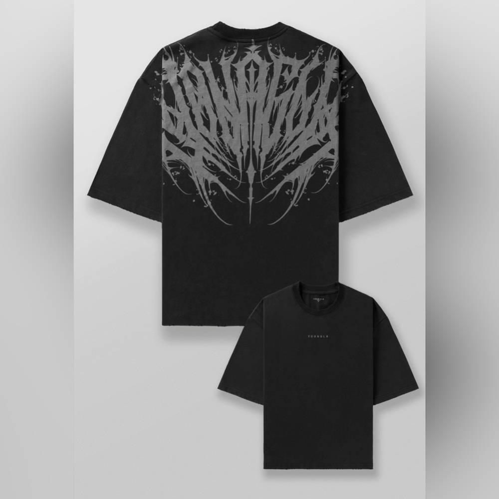 YoungLA 4185 Chaos Tee Black Wash